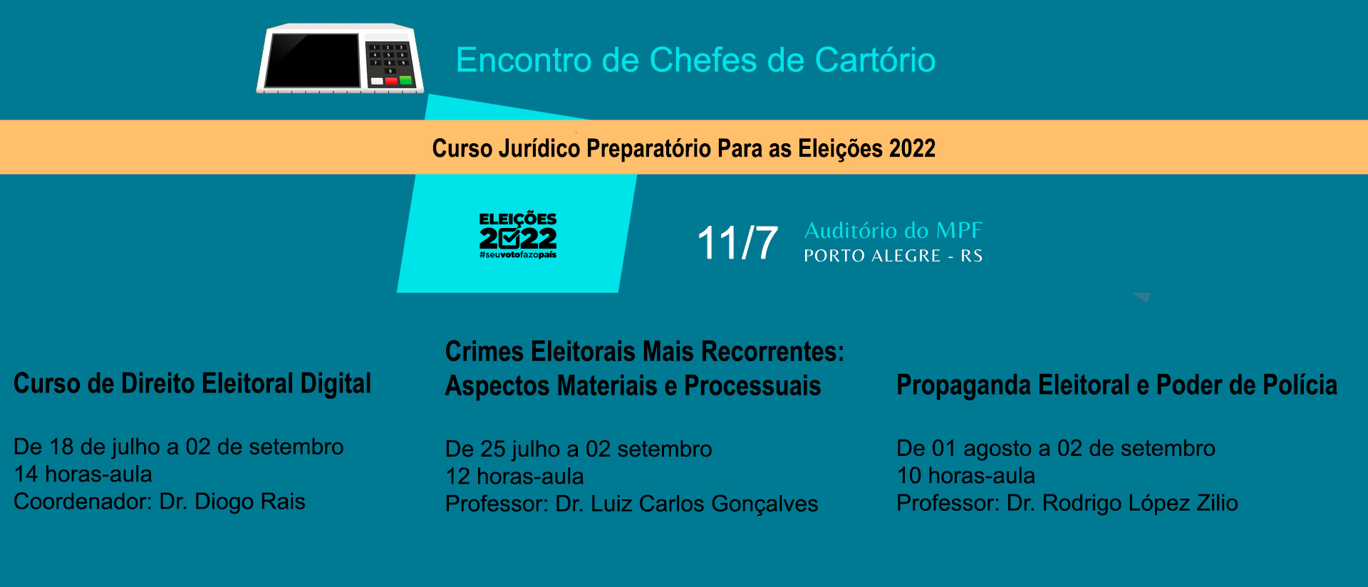 Encontro de Chefes de Cartório - Curso Jurídico Preparatório Para as Eleições 2022