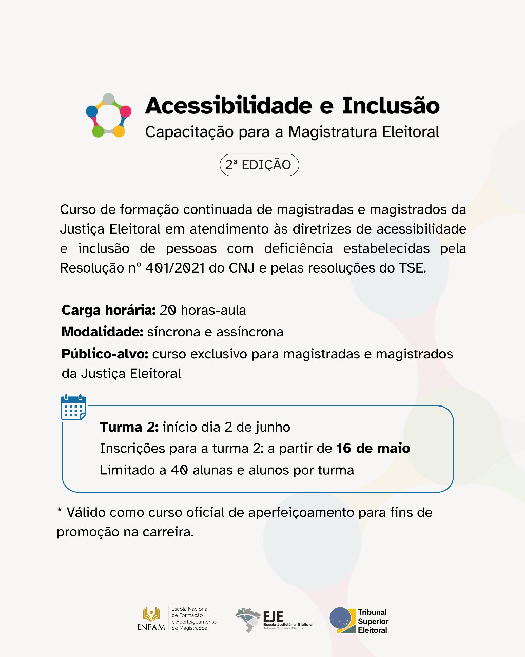 #PraTodosVerem

A imagem é o logotipo do curso de capacitação intitulado "Acessibilidade e Inclusão: Capacitação para a Magis