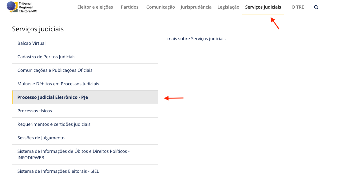 Imagem do site do TRE-RS.