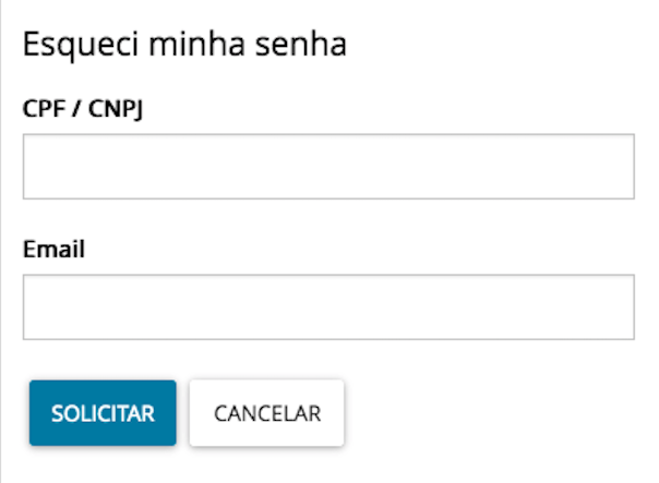 Tela que abre pedindo para informar CPF e E-mail.