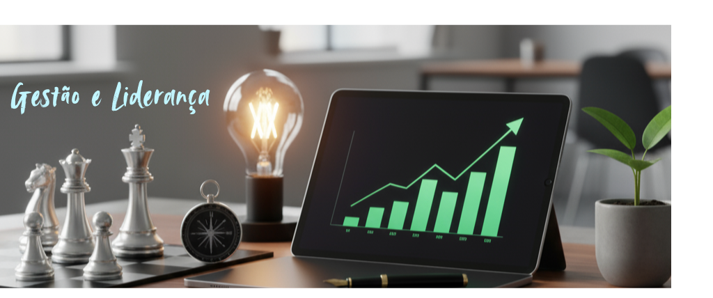 Título: teletrabalho e trabalho híbrido no TRE-RS. Um vaso, uma xícara de café, um notebook e um bloco de notas sobre a mesa.